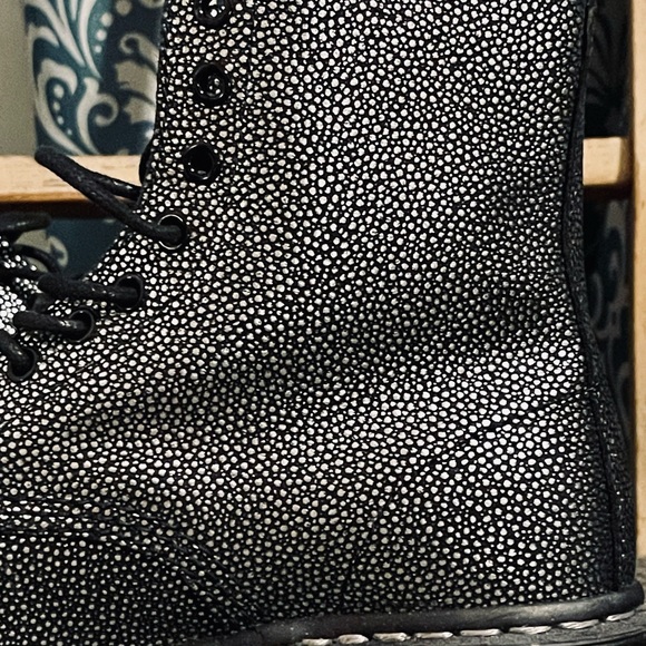 COPY - Dr Martens Pascal silver metallic spotted 1460 8 hole boots - Picture 7 of 10